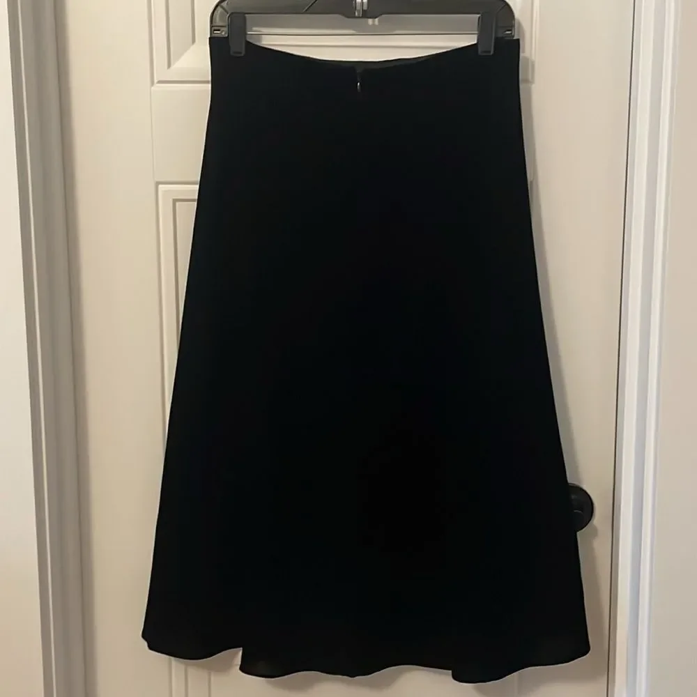 New Ralph Lauren Black Label Black Velvet Skirt